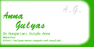 anna gulyas business card