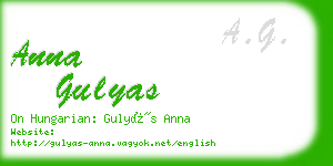 anna gulyas business card